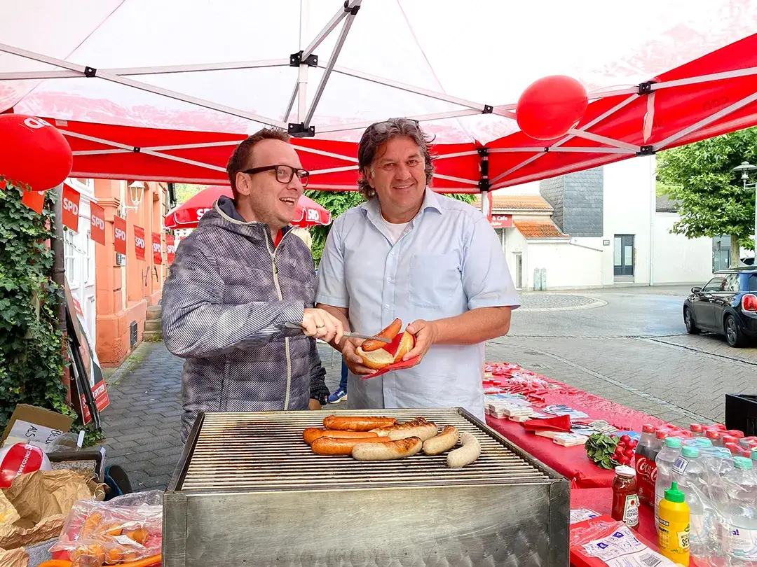 Markus Keller und Peter Spitzer – im Gespräch, nah bei de Leit Markus Keller und Peter Spitzer – im Gespräch, nah bei de Leit